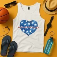 America Heart 4th Of July Cute Festive Tank Top thumb 4