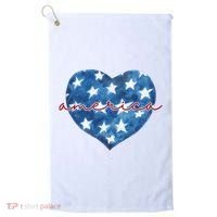 America Heart 4th Of July Cute Festive Golf Towel thumb 0
