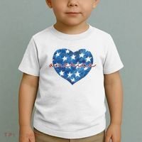 America Heart 4th Of July Cute Festive Toddler T-Shirt thumb 2