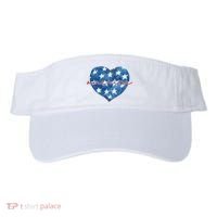 America Heart 4th Of July Cute Festive Visor thumb 0