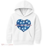 America Heart 4th Of July Cute Festive Kids Hoodie thumb 0