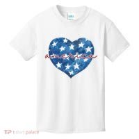 America Heart 4th Of July Cute Festive Kids T-Shirt thumb 0