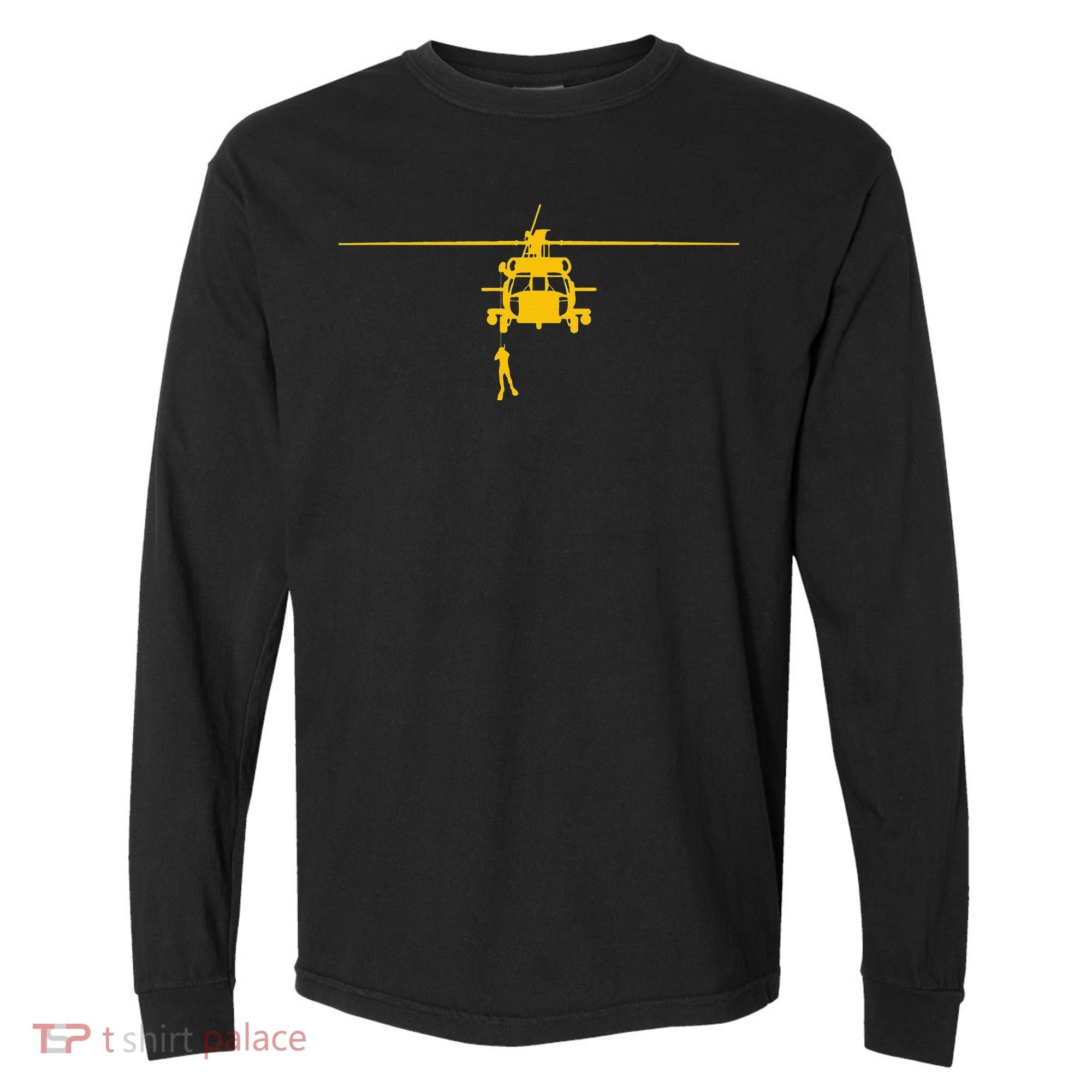 Awesome H 60 Helicopter Search And Rescue SAR Comfort Colors Heavyweight Long Sleeve T-Shirt