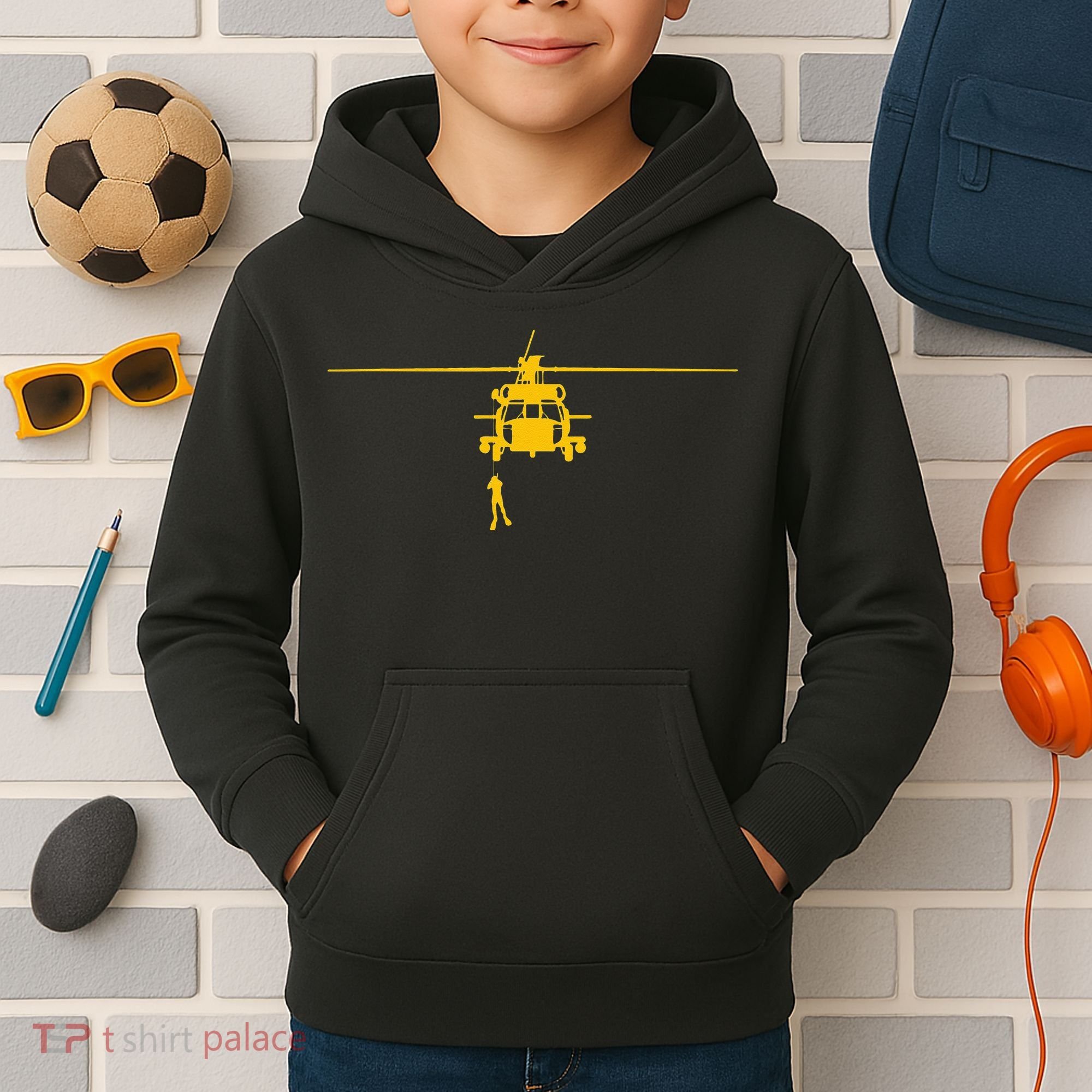 Awesome H 60 Helicopter Search And Rescue SAR Kids Hoodie