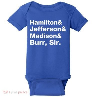 Alexander Hamilton And Burr Founding Fathers Funny Gift Baby Bodysuit