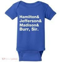 Alexander Hamilton And Burr Founding Fathers Funny Gift Baby Bodysuit thumb 0