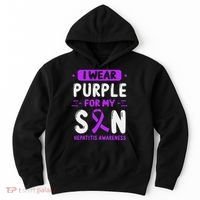 Autoimmune Hepatitis Awareness Son Purple Ribbon Children Hoodie thumb 0