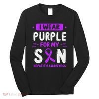 Autoimmune Hepatitis Awareness Son Purple Ribbon Children Long Sleeve Shirt thumb 0