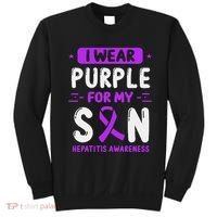 Autoimmune Hepatitis Awareness Son Purple Ribbon Children Sweatshirt thumb 0