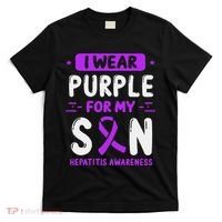 Autoimmune Hepatitis Awareness Son Purple Ribbon Children T-Shirt thumb 0