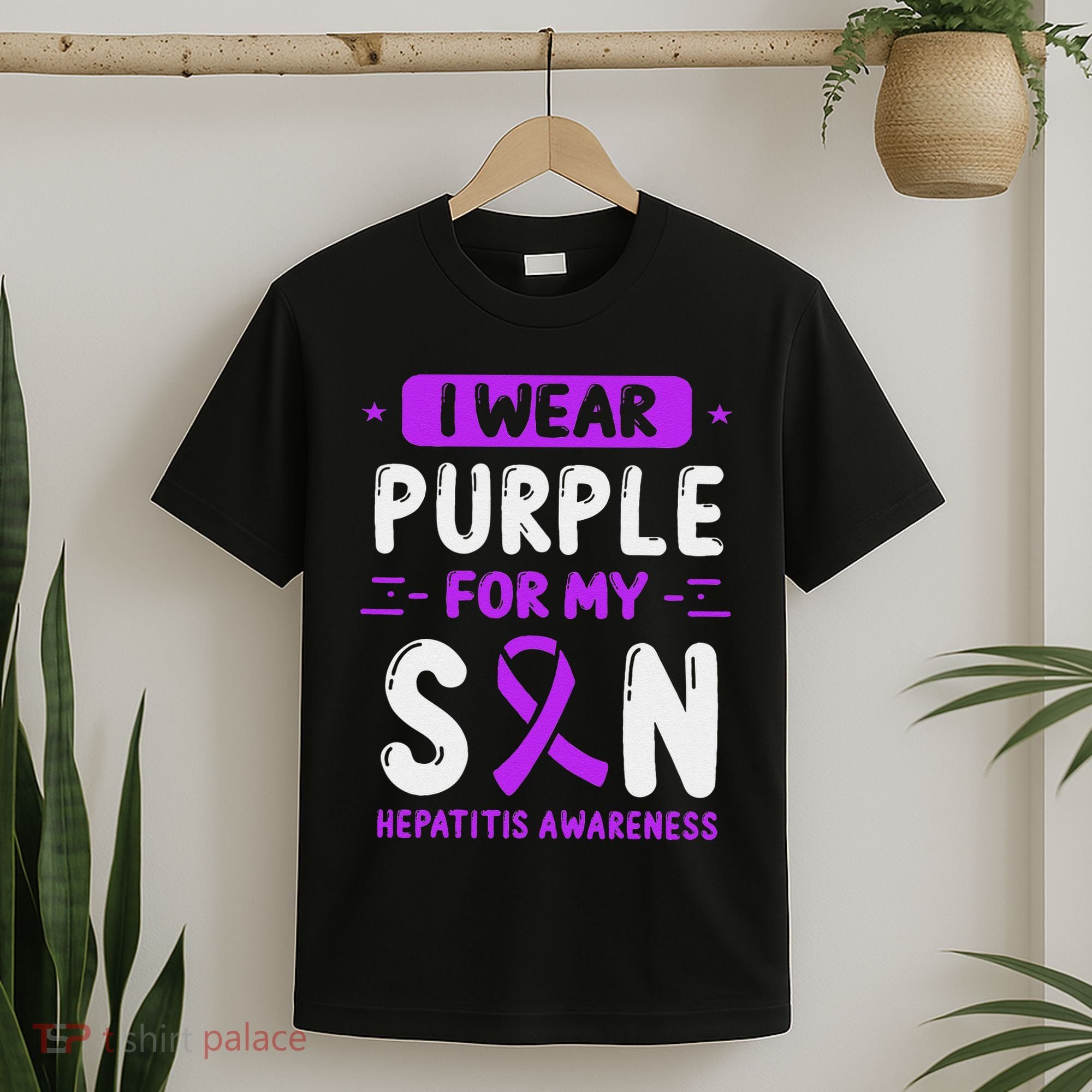 Autoimmune Hepatitis Awareness Son Purple Ribbon Children T-Shirt