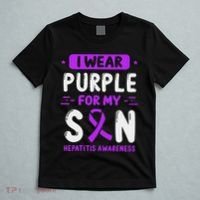 Autoimmune Hepatitis Awareness Son Purple Ribbon Children T-Shirt thumb 5