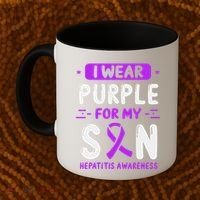 Autoimmune Hepatitis Awareness Son Purple Ribbon Children Coffee Mug thumb 2