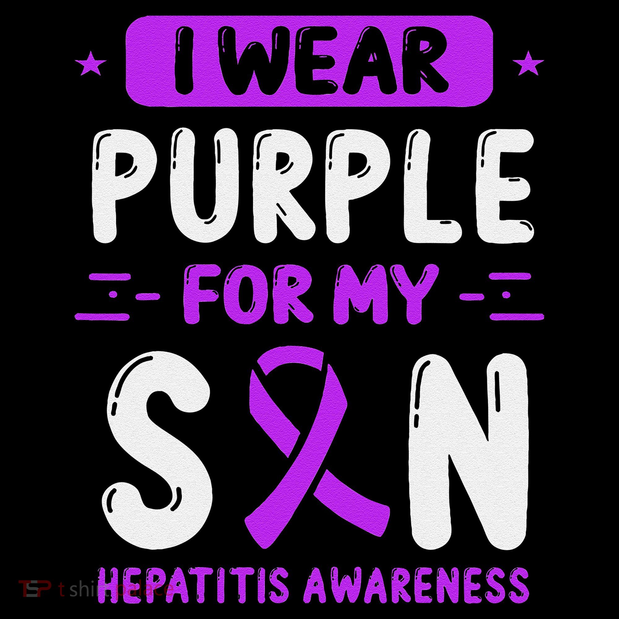 Autoimmune Hepatitis Awareness Son Purple Ribbon Children Coffee Mug