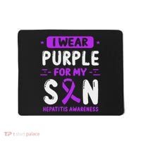 Autoimmune Hepatitis Awareness Son Purple Ribbon Children Mousepad thumb 0