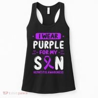 Autoimmune Hepatitis Awareness Son Purple Ribbon Children Women's Tank Top thumb 0
