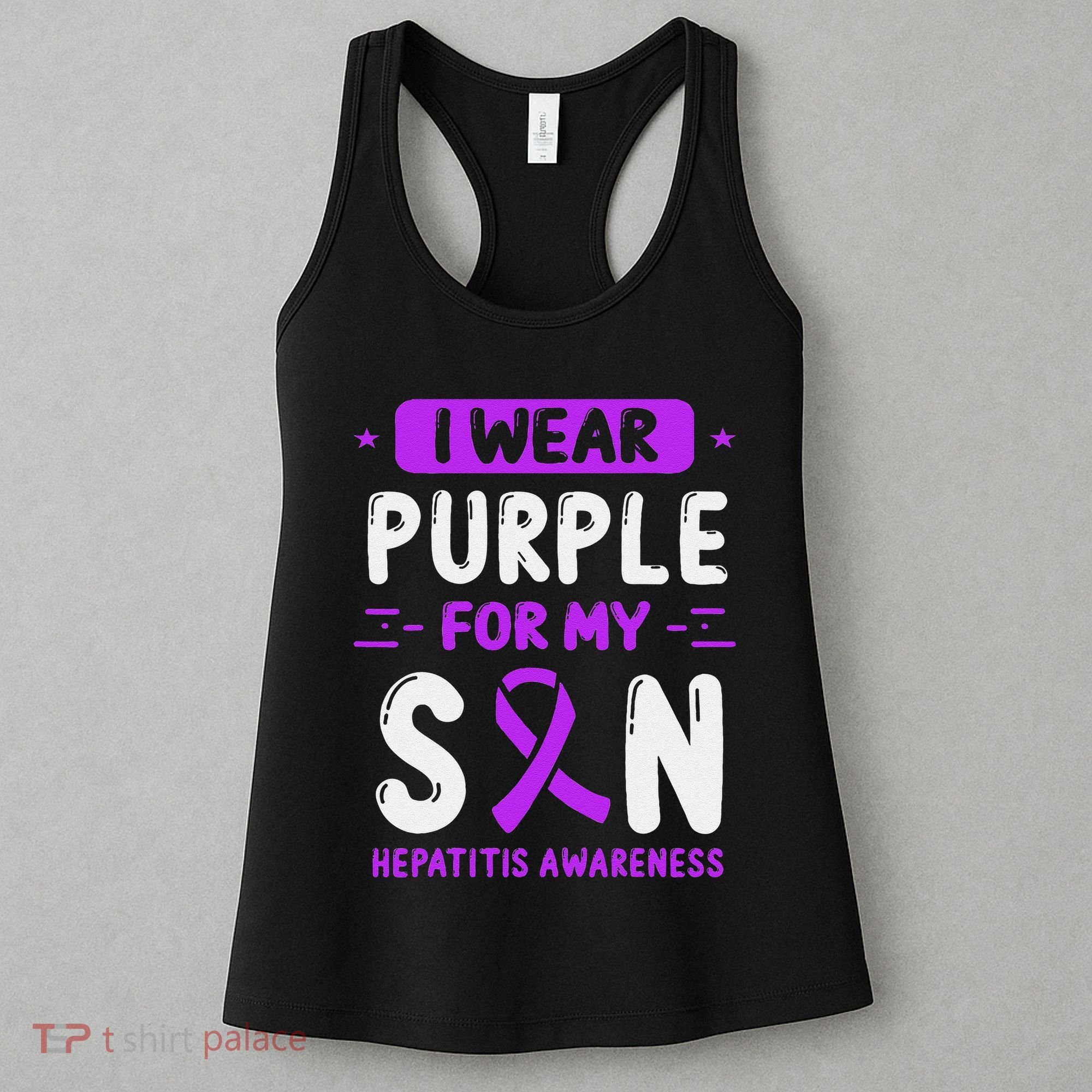 Autoimmune Hepatitis Awareness Son Purple Ribbon Children Women's Tank Top