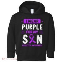 Autoimmune Hepatitis Awareness Son Purple Ribbon Children Toddler Hoodie thumb 0