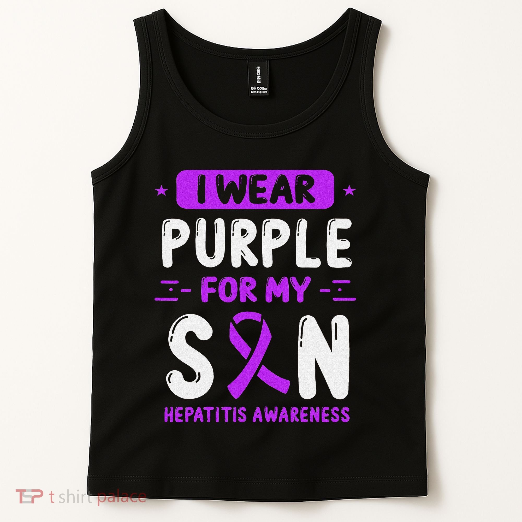 Autoimmune Hepatitis Awareness Son Purple Ribbon Children Tank Top