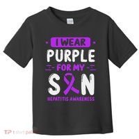 Autoimmune Hepatitis Awareness Son Purple Ribbon Children Toddler T-Shirt thumb 0