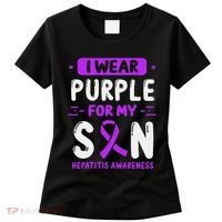 Autoimmune Hepatitis Awareness Son Purple Ribbon Children Women's T-Shirt thumb 0