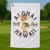 Aloha Hawaii Golf Towel thumb 1