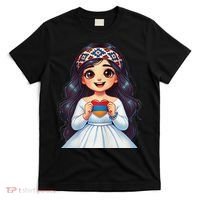 Armenian Holding Armenian Flag Colored Heart T-Shirt thumb 0