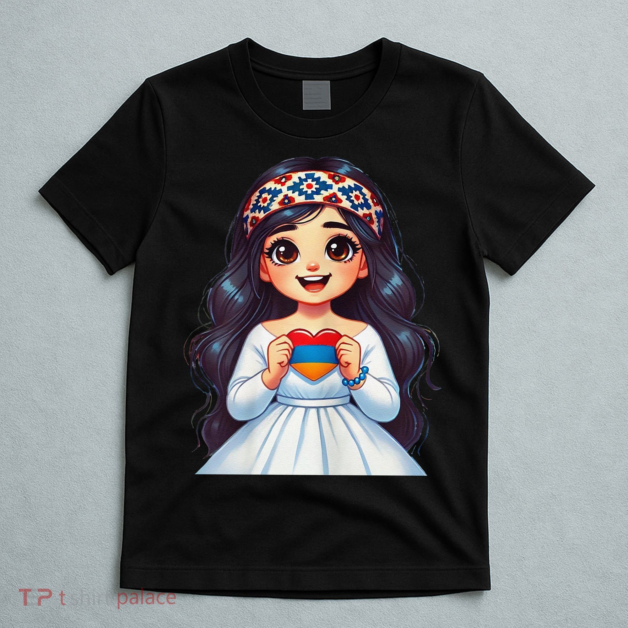 Armenian Holding Armenian Flag Colored Heart T-Shirt