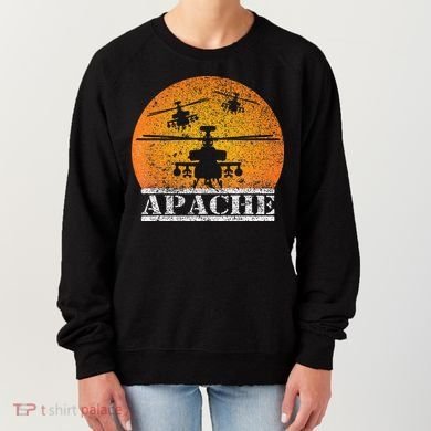 Apache Helicopter AH64 Attack Helicopters Pilot Sunset Women's Sweatshirt
