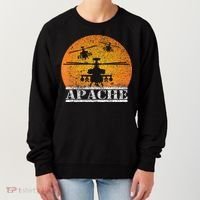 Apache Helicopter AH64 Attack Helicopters Pilot Sunset Women's Sweatshirt thumb 0