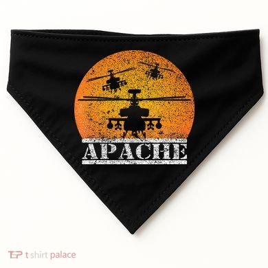 Apache Helicopter AH64 Attack Helicopters Pilot Sunset USA-Made Doggie Bandana