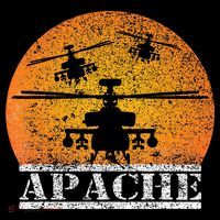 Apache Helicopter AH64 Attack Helicopters Pilot Sunset USA-Made Doggie Bandana thumb 2