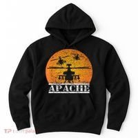 Apache Helicopter AH64 Attack Helicopters Pilot Sunset Hoodie thumb 0