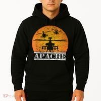 Apache Helicopter AH64 Attack Helicopters Pilot Sunset Hoodie thumb 2