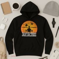 Apache Helicopter AH64 Attack Helicopters Pilot Sunset Hoodie thumb 3