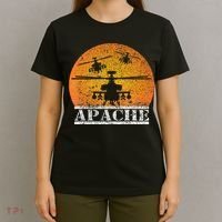 Apache Helicopter AH64 Attack Helicopters Pilot Sunset T-Shirt thumb 4