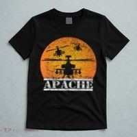 Apache Helicopter AH64 Attack Helicopters Pilot Sunset T-Shirt thumb 5