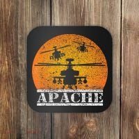 Apache Helicopter AH64 Attack Helicopters Pilot Sunset Coaster thumb 0