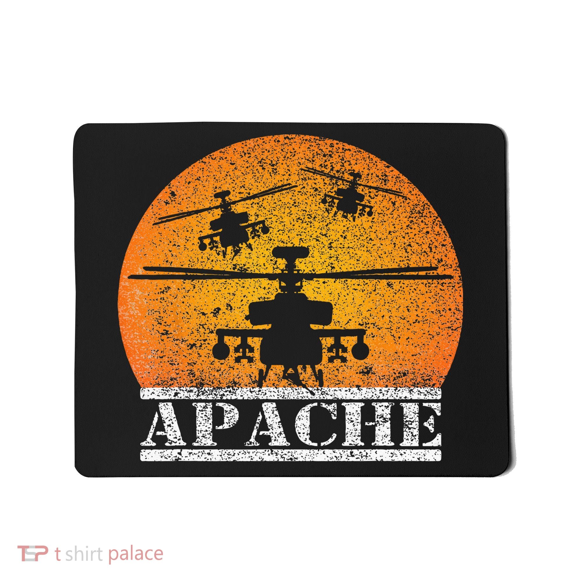 Apache Helicopter AH64 Attack Helicopters Pilot Sunset Mousepad