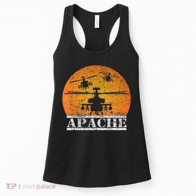 Apache Helicopter AH64 Attack Helicopters Pilot Sunset Women's Tank Top