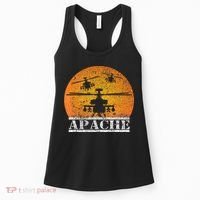 Apache Helicopter AH64 Attack Helicopters Pilot Sunset Women's Tank Top thumb 0