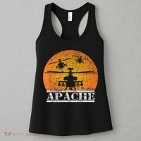 Apache Helicopter AH64 Attack Helicopters Pilot Sunset Women's Tank Top thumb 3