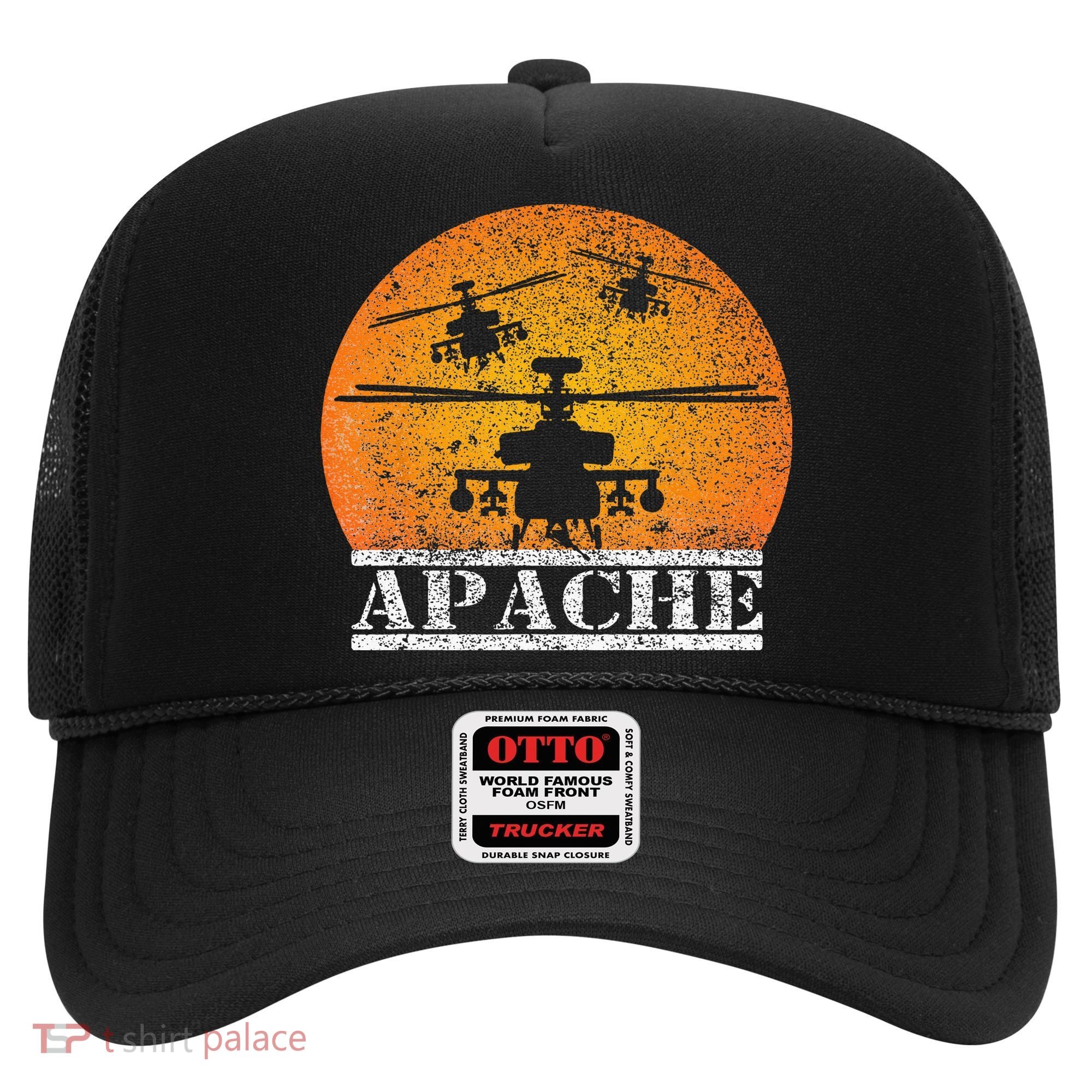 Apache Helicopter AH64 Attack Helicopters Pilot Sunset Hat