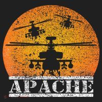 Apache Helicopter AH64 Attack Helicopters Pilot Sunset Hat thumb 2