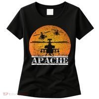 Apache Helicopter AH64 Attack Helicopters Pilot Sunset Women's T-Shirt thumb 0