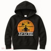 Apache Helicopter AH64 Attack Helicopters Pilot Sunset Kids Hoodie thumb 0