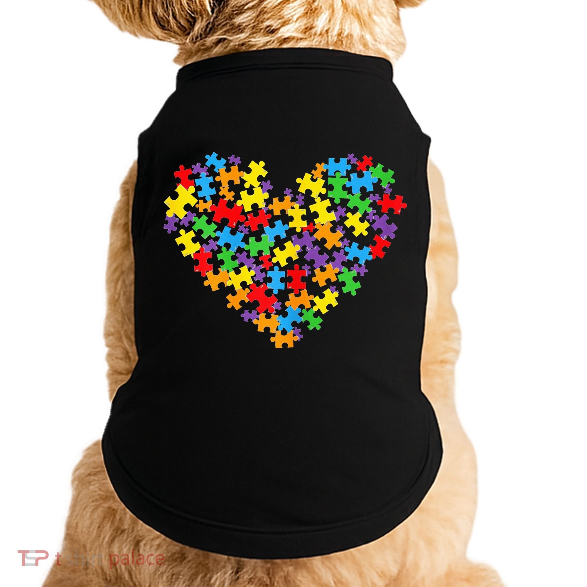 Autism Heart Autism puzzle proud Autism Mom Doggie Tank