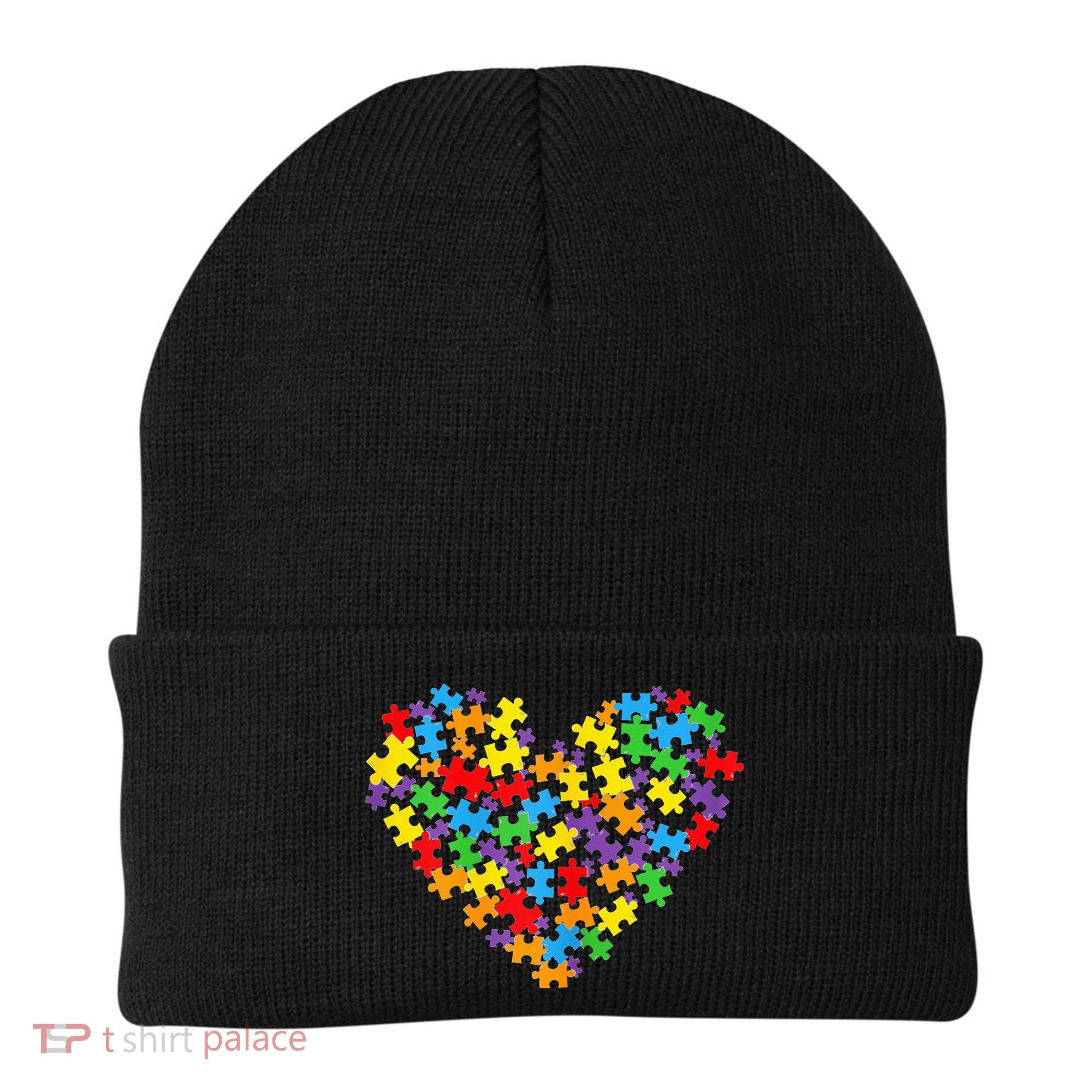 Autism Heart Autism puzzle proud Autism Mom Beanie