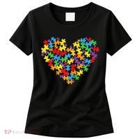 Autism Heart Autism puzzle proud Autism Mom Women's T-Shirt thumb 0