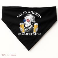 Alexander Hammeredton Alexander Hamilton Beer Drinking Party USA-Made Doggie Bandana thumb 0